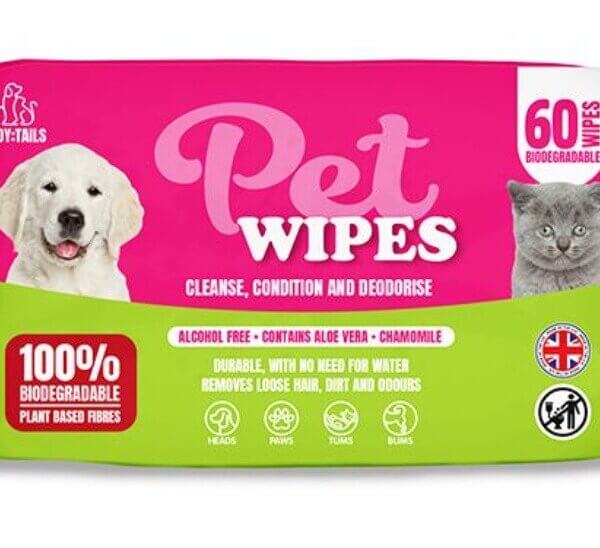 Biodegradable Pet Wipes (pack of 60)